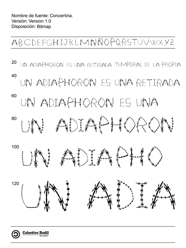 Fuente de letra Concertina