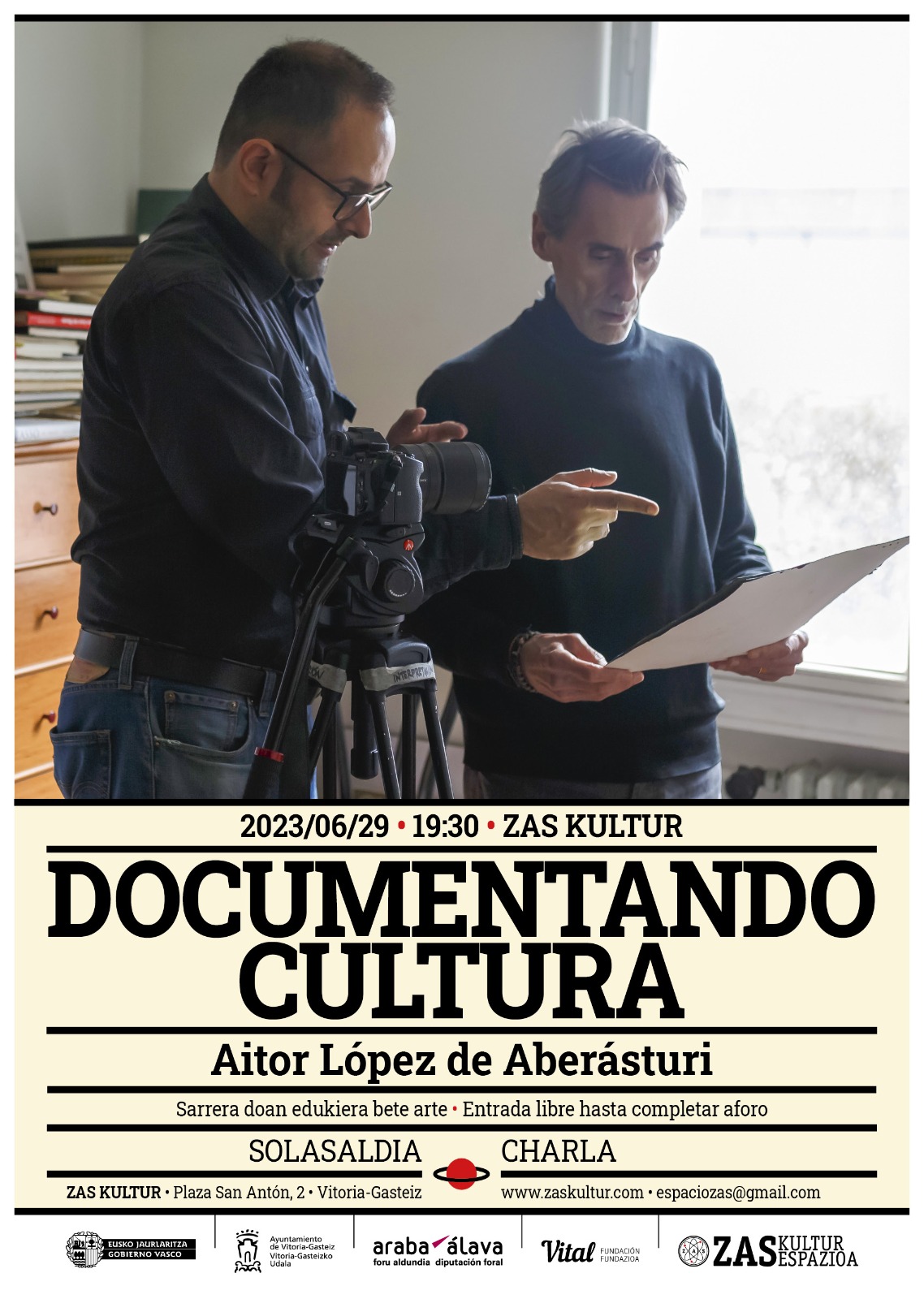 Charla «Documentando cultura» – Zas Espazioa